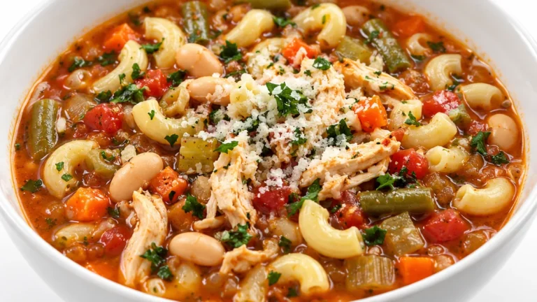 Chicken Minestrone Soup: Cozy & Flavorful!