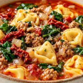 Cozy Tomato Tortellini Soup