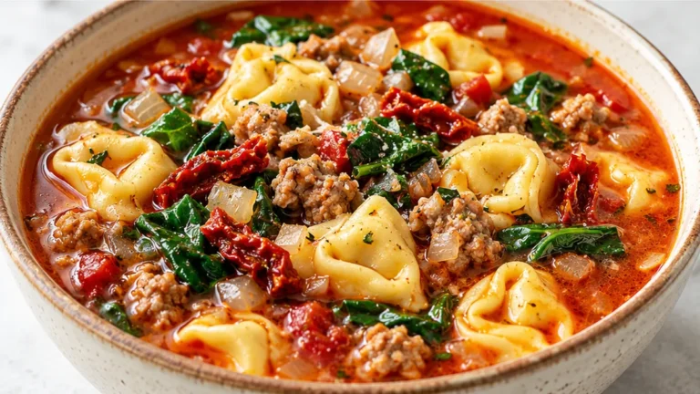 Cozy Tomato Tortellini Soup