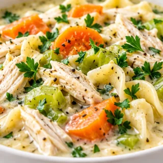 Creamy Chicken Noodle Soup in 3 Mins