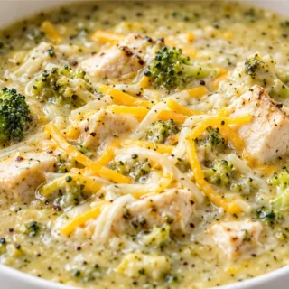 Creamy Garlic Chicken Broccoli Soup