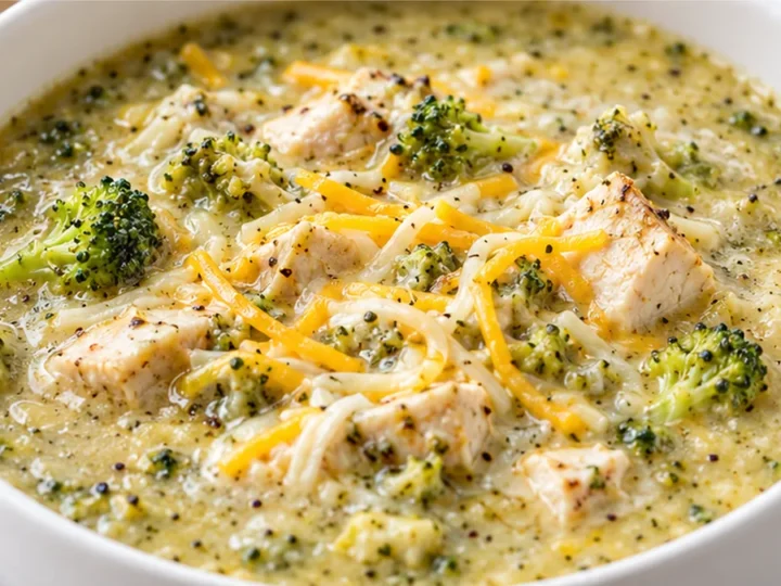 Creamy Garlic Chicken Broccoli Soup
