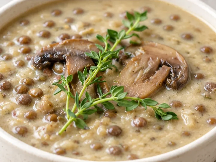 Creamy Mushroom Lentil Soup