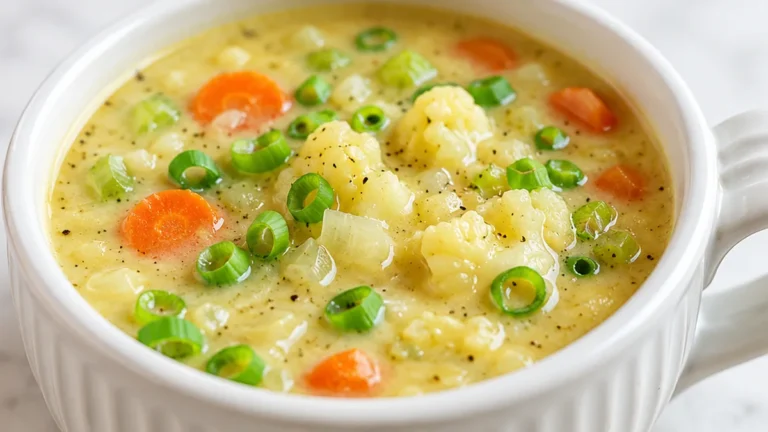 Creamy Vegan Cauliflower Cheese Soup