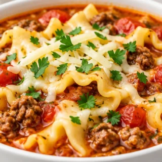 Easy Lasagna Soup: Comfort in Every Spoonful! - lasagna soup with olive oil