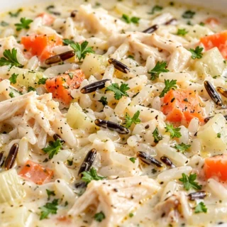Creamy Turkey Wild Rice Soup for Chilly Nights - Turkey Wild Rice Soup: Cook this comforting and hearty recipe, perfect for chilly evenings. Packed with tender