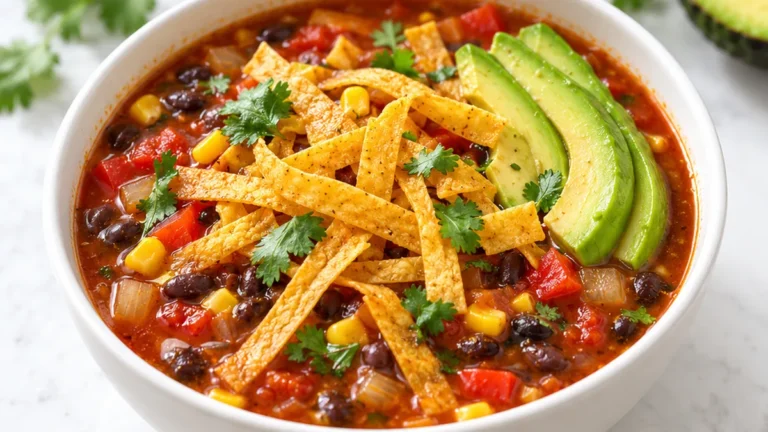 Vegan Tortilla Soup: Cozy & Flavorful!